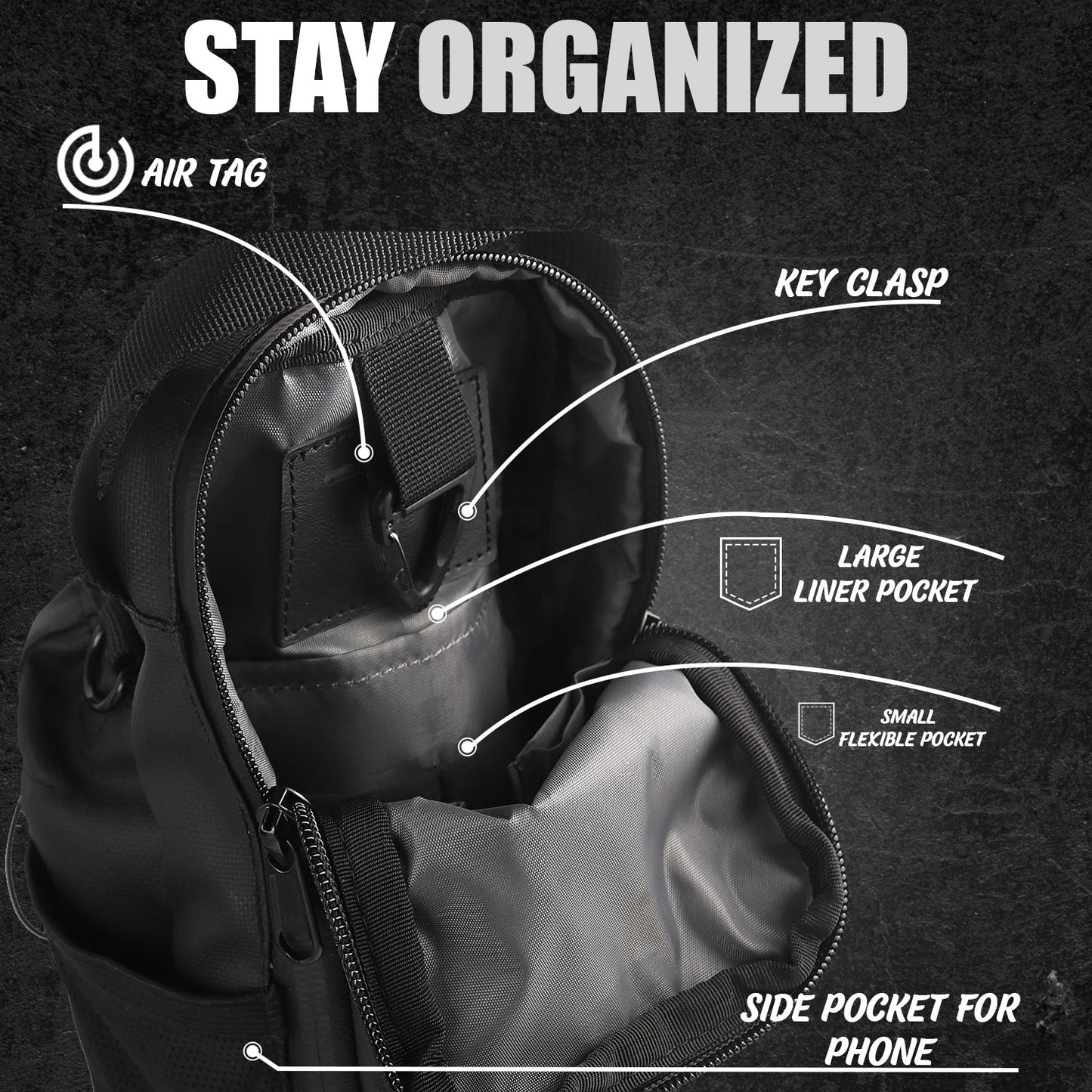 Magnetic Bag Company - Magnetic Bottle Bag Sling Bag for Men and Women