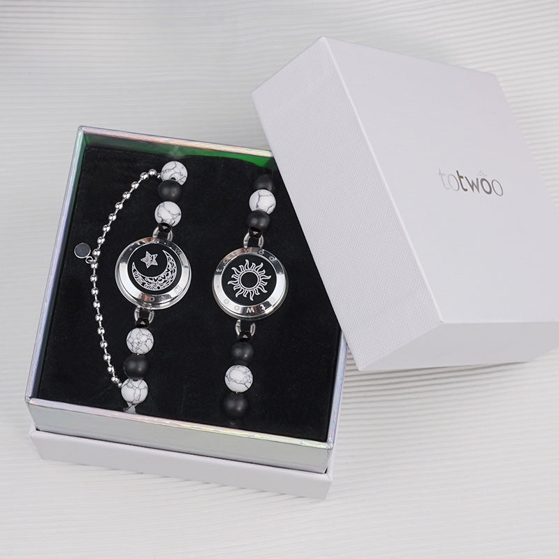 Sun&Moon Touch Bracelets with Matching Beads without effect