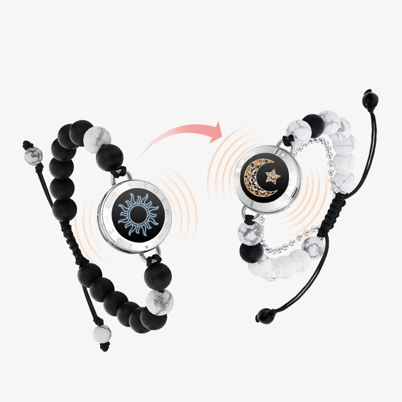 Sun&Moon Touch Bracelets with Matching Beads without effect