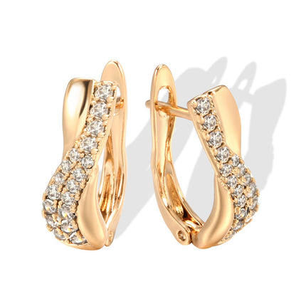 Popular Fine Zircon-embedded Earrings Women