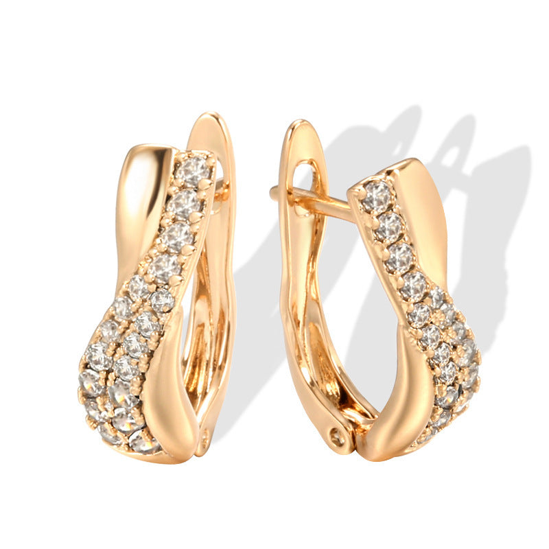 Popular Fine Zircon-embedded Earrings Women