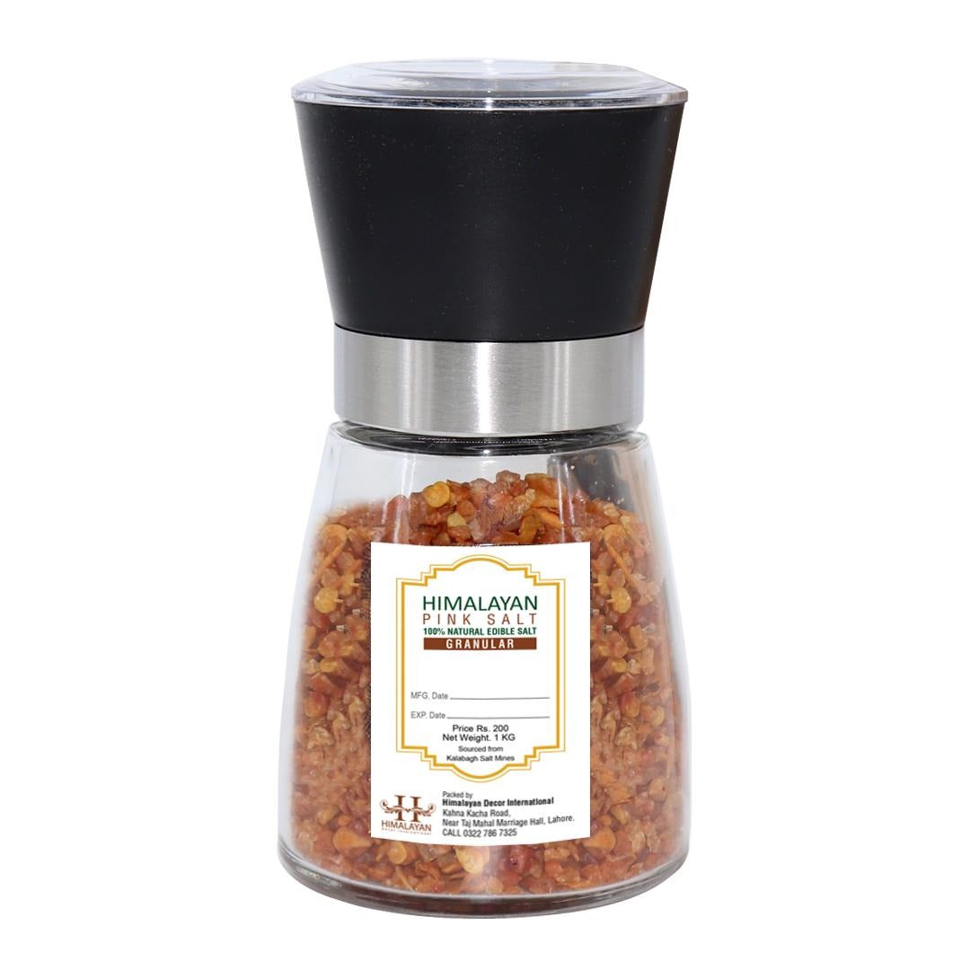 Grinder Bottle with Himalayan Pink Salt Granular (Small Size)