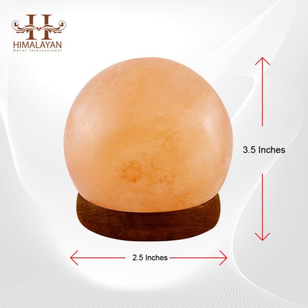 Ball Shape USB Salt Lamp with Multicolored LED Bulb