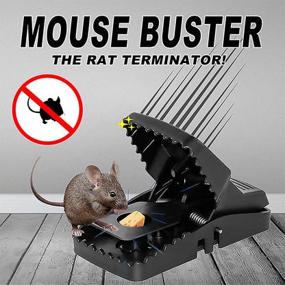 PACK OF 2 Heavy-Duty Black Mouse Trap 🐭💥 | Safe, Reusable & Powerful Grip