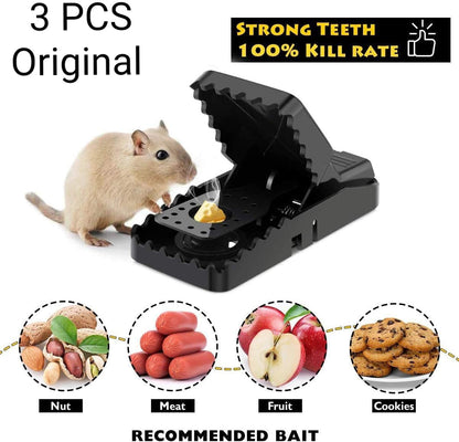 PACK OF 2 Heavy-Duty Black Mouse Trap 🐭💥 | Safe, Reusable & Powerful Grip