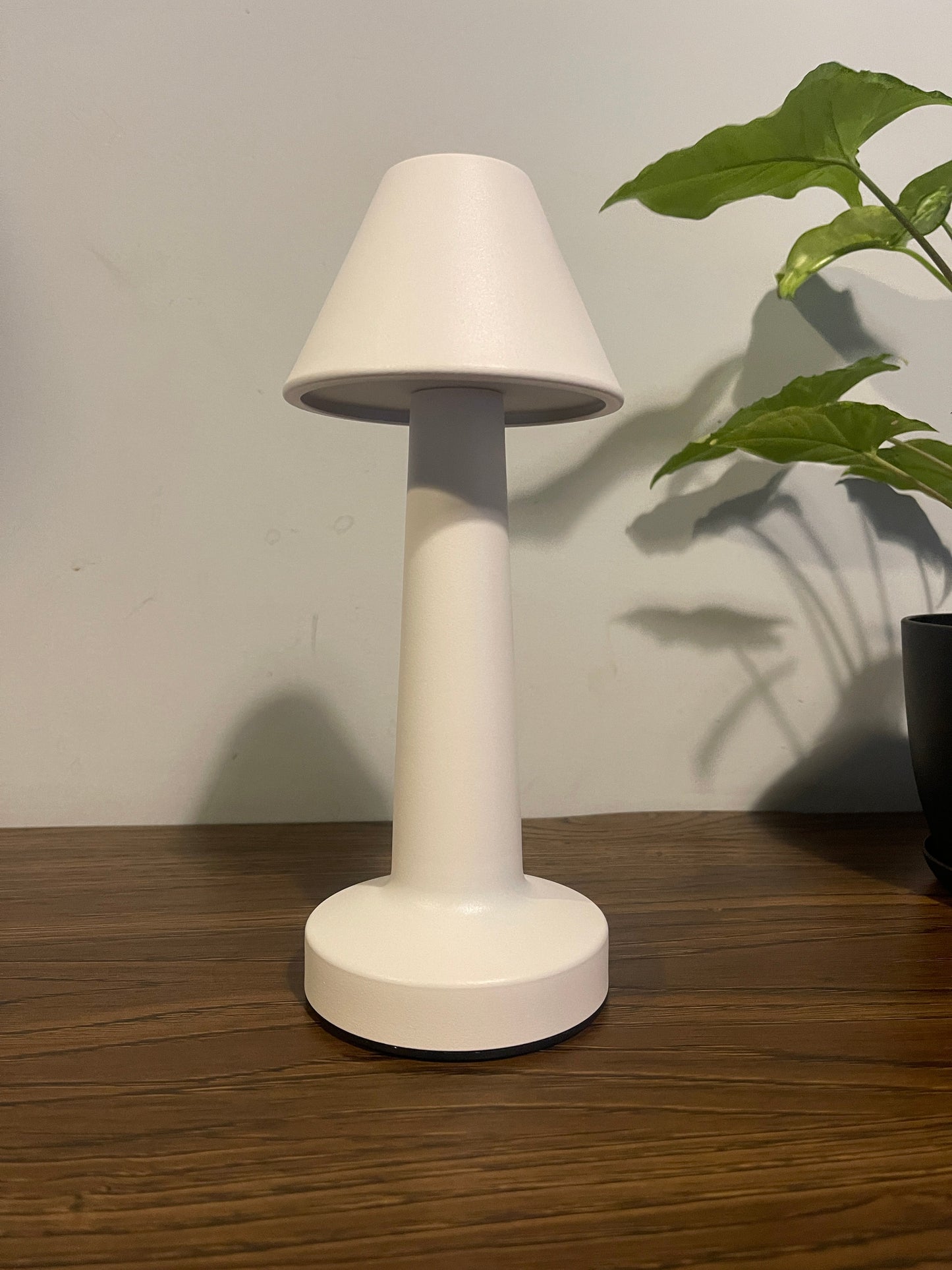 Truncated Cone Shape Retro Style Minimalist Touch Sense Lamp - Rechargeable Cordless Compact USB LED Table Lamp for Modern Decor and Perfect Ambience