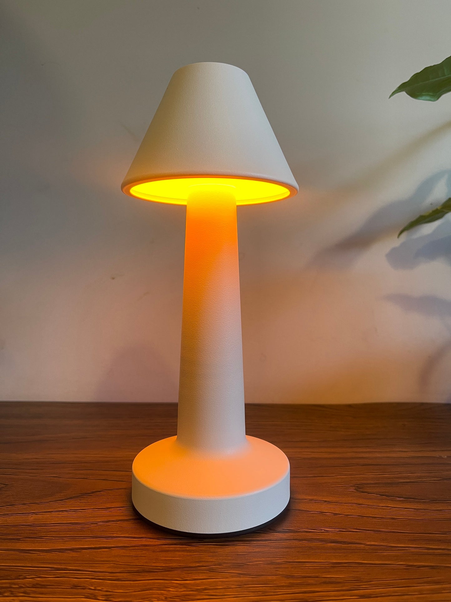 Truncated Cone Shape Retro Style Minimalist Touch Sense Lamp - Rechargeable Cordless Compact USB LED Table Lamp for Modern Decor and Perfect Ambience