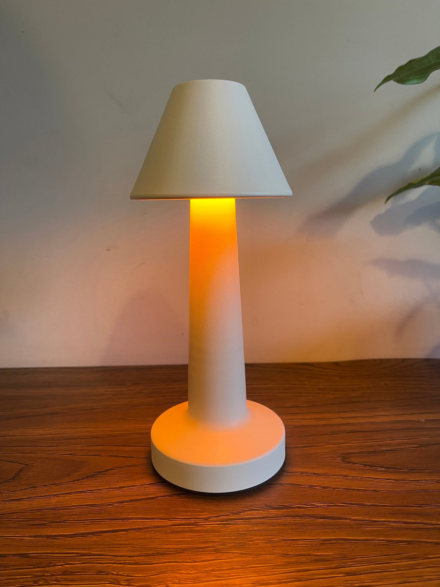 Truncated Cone Shape Retro Style Minimalist Touch Sense Lamp - Rechargeable Cordless Compact USB LED Table Lamp for Modern Decor and Perfect Ambience