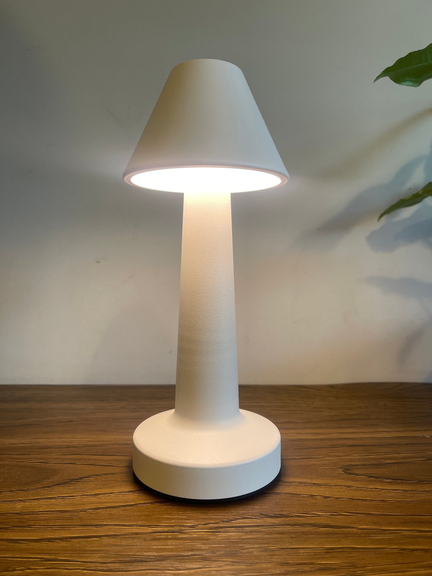 Truncated Cone Shape Retro Style Minimalist Touch Sense Lamp - Rechargeable Cordless Compact USB LED Table Lamp for Modern Decor and Perfect Ambience