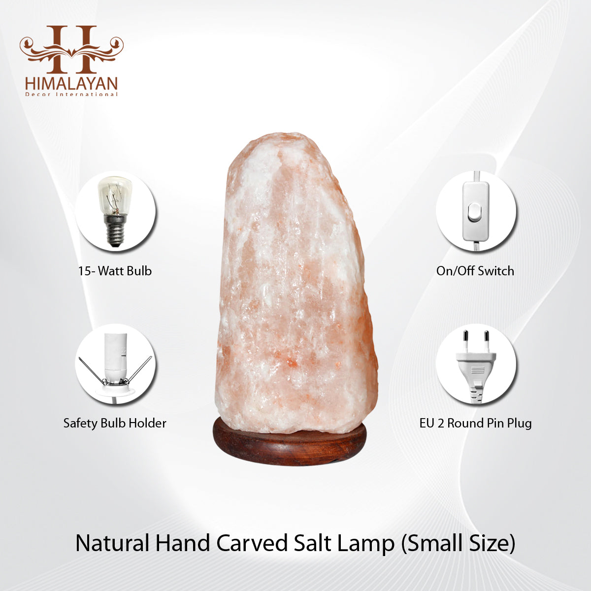 Pure Himalayan Natural Hand Carved Salt Lamp (Small Size)