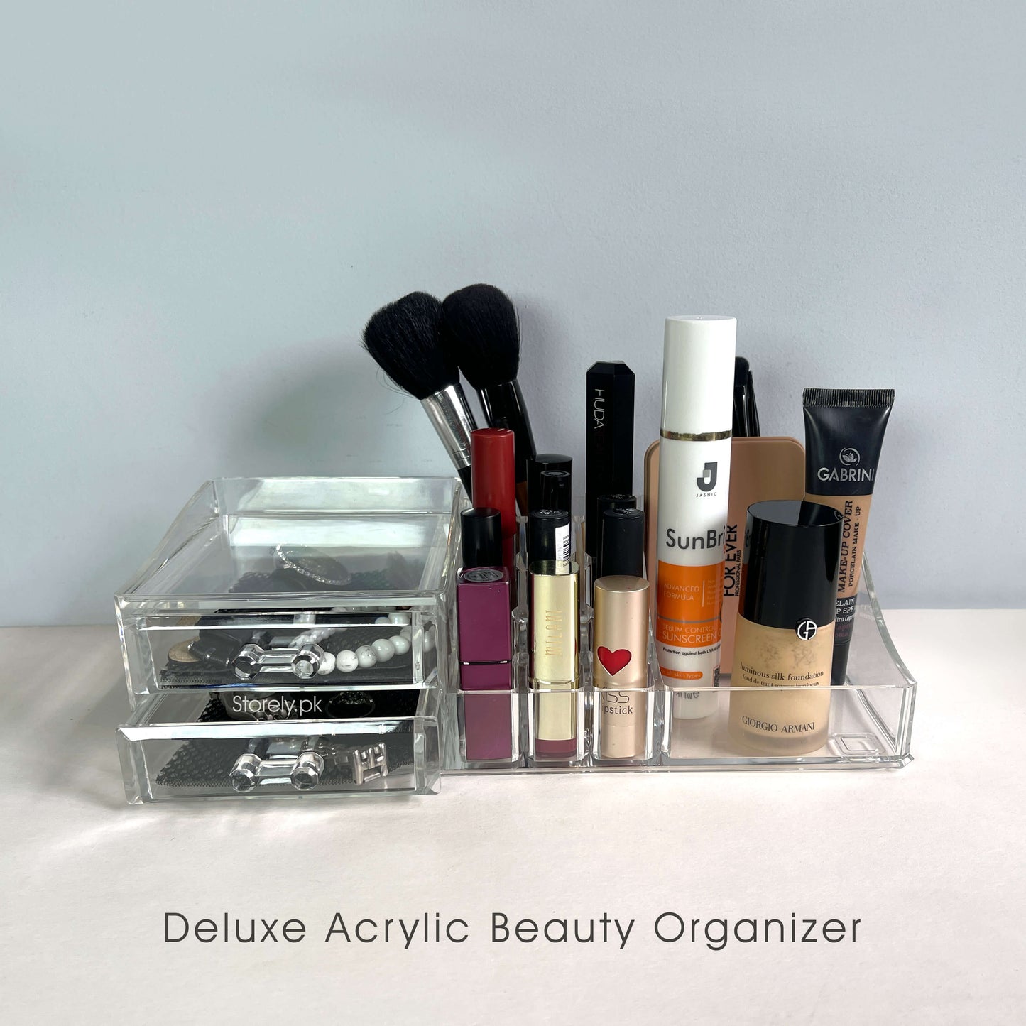 Acrylic Makeup Organizers with 2 Drawers