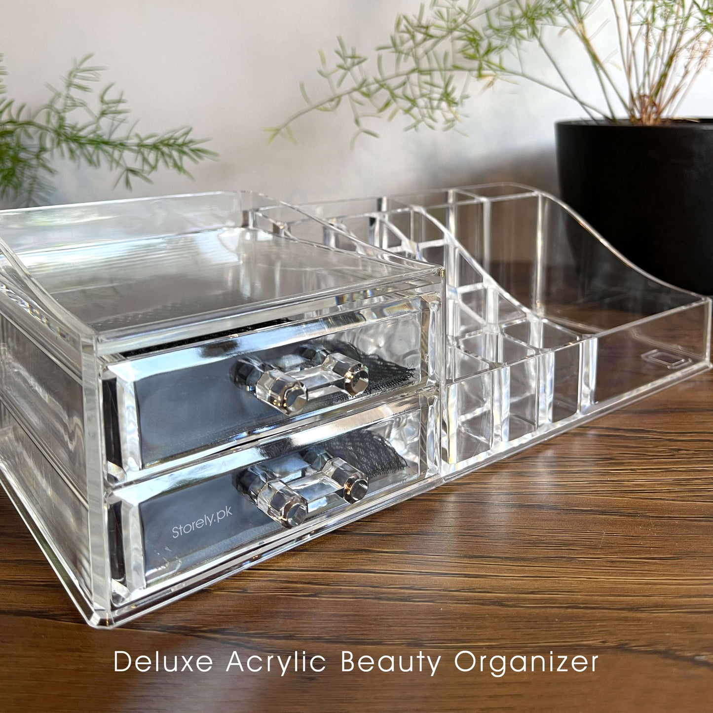 Acrylic Makeup Organizers with 2 Drawers