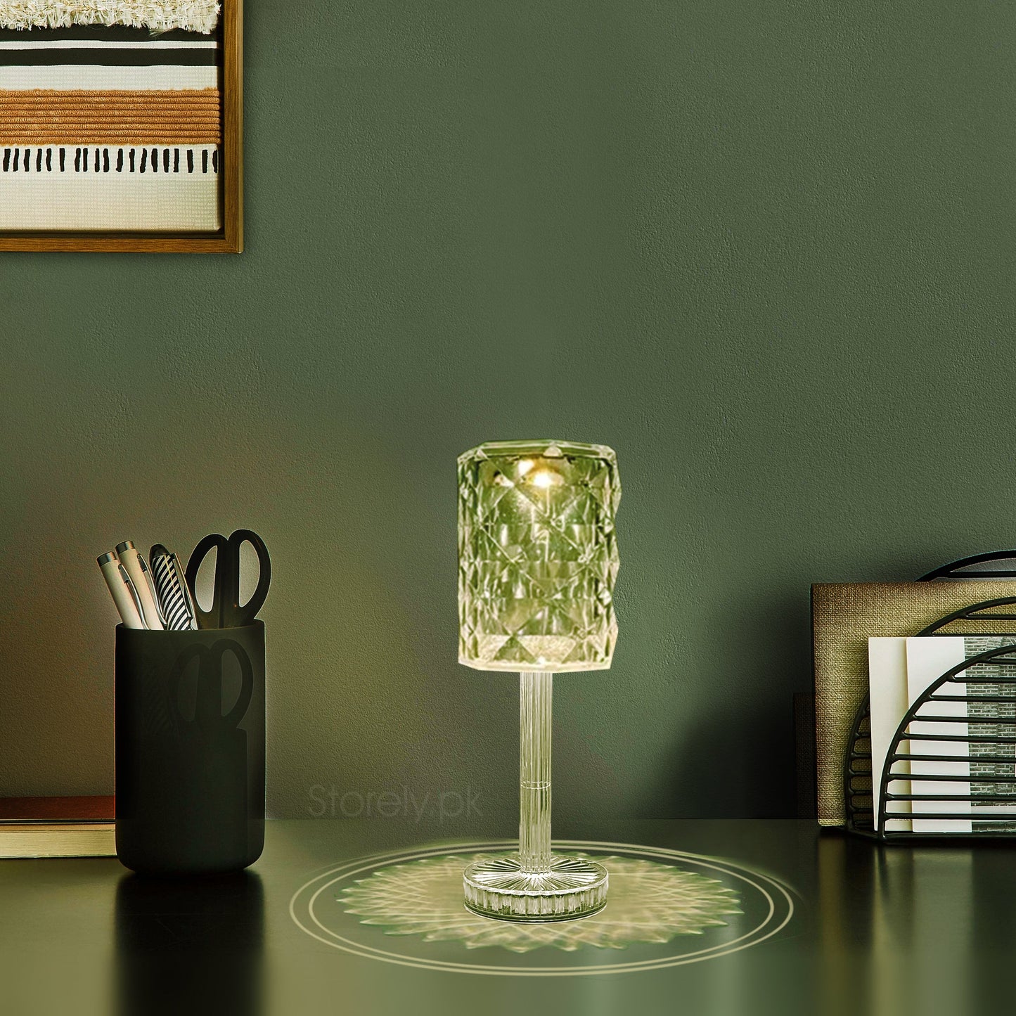 Rose Diamond RGB Crystal Lamp - 16 Color Changing LED with Touch and Remote Control