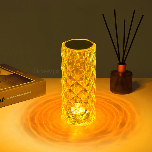 Rose Crystal Table Lamp - Elegant Design and Soothing Light for Relaxing Atmosphere - 16 Color LED - Remote and Touch Control | Modern Home Decor