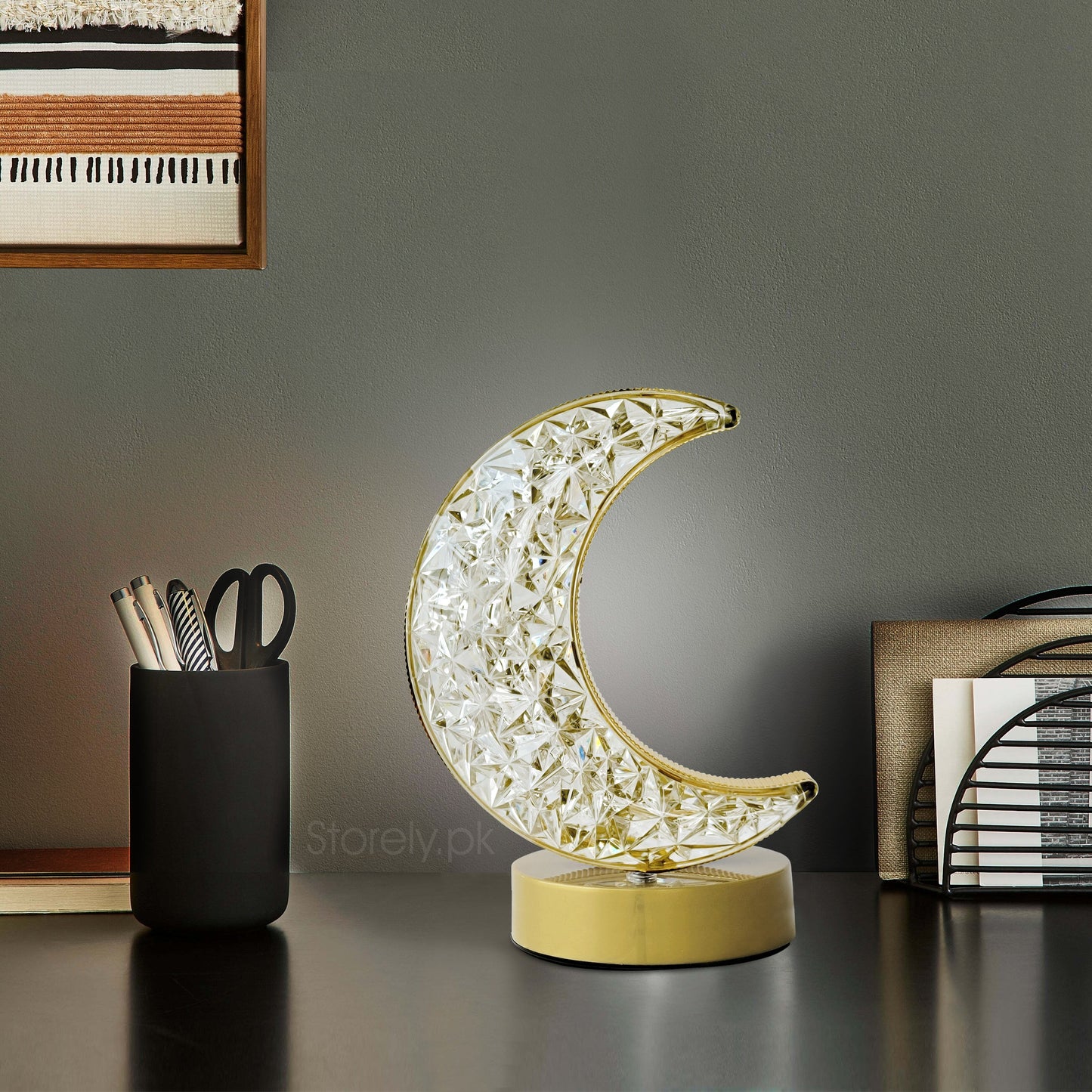 Acrylic LED Moon Touch Table Lamp - Modern Moon Lamp Night Light