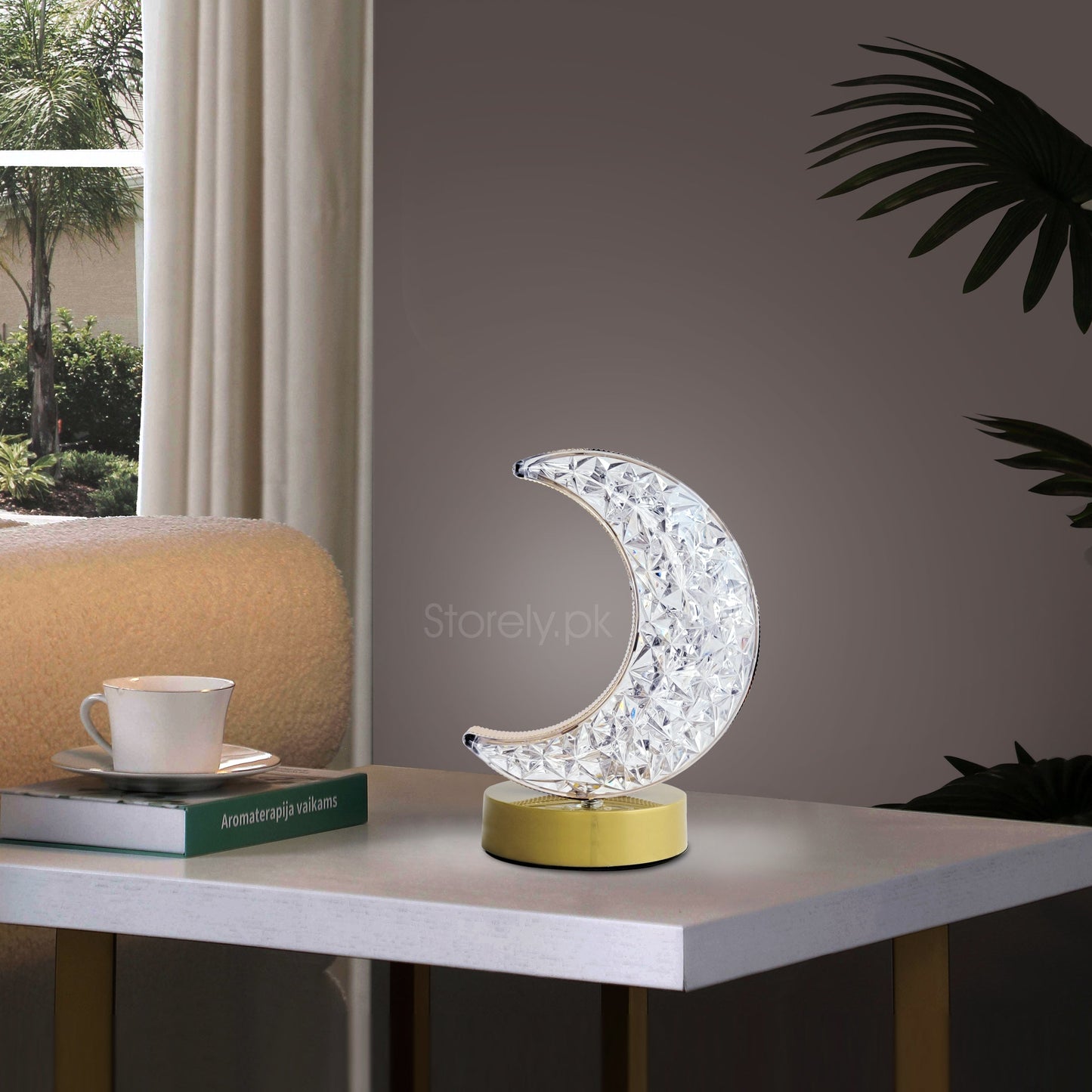 Acrylic LED Moon Touch Table Lamp - Modern Moon Lamp Night Light