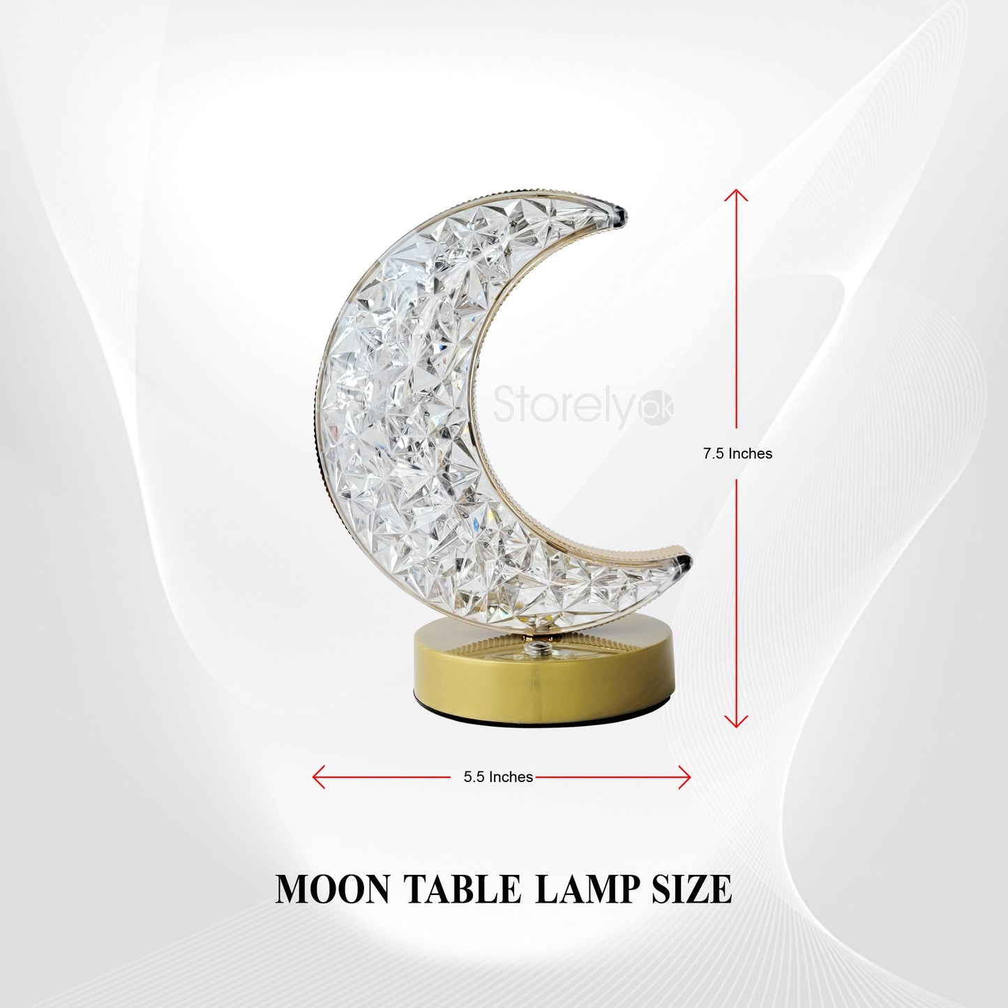 Acrylic LED Moon Touch Table Lamp - Modern Moon Lamp Night Light