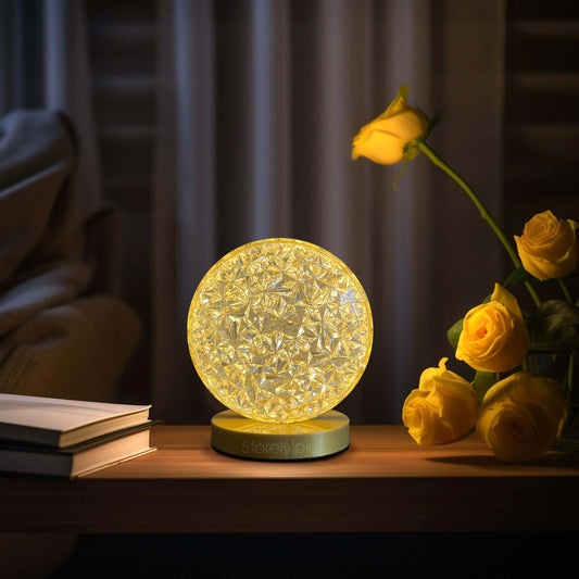 3D Crystal Moon Table Lamp