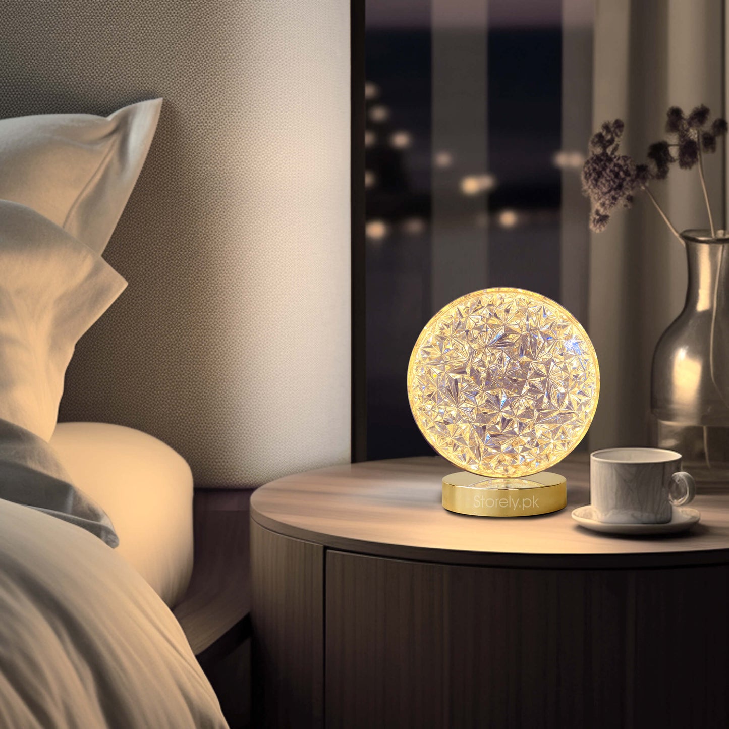 3D Crystal Moon Table Lamp