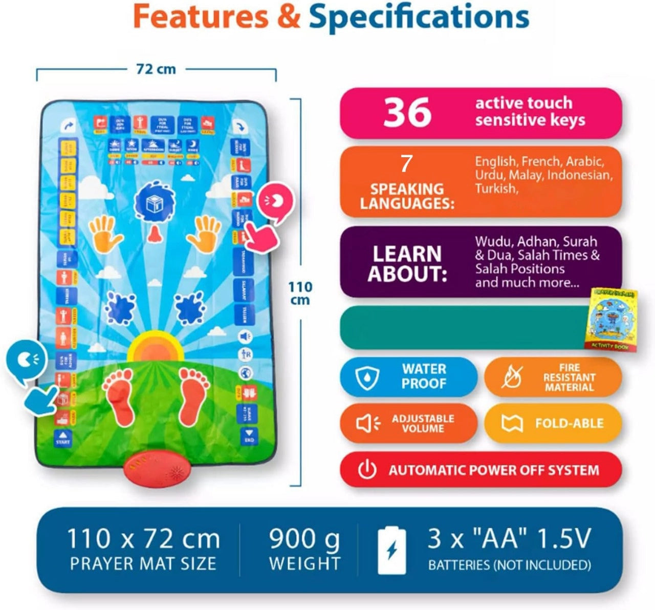 Educational Smart Prayer Mat for Kids