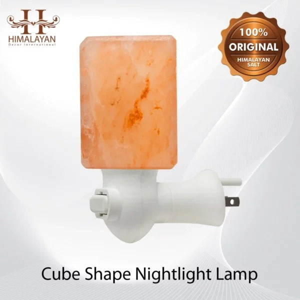 Attractive Cube Shape Nightlight Himalayan Salt Lamp with Socket