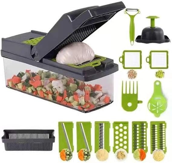 Kitchen Vegetable Slicer, Vegetable Chopper 14 in 1