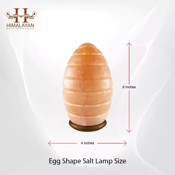 Egg Shape Lines Crystal Salt Lamp