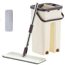 Flat Mop Stick Rod With Bucket Set