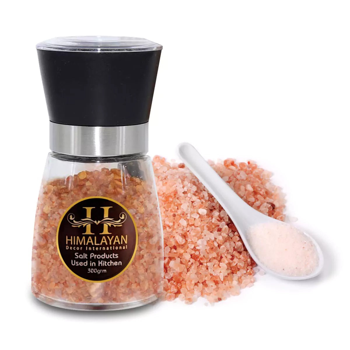 Grinder Bottle with Himalayan Pink Salt Granular (Small Size)