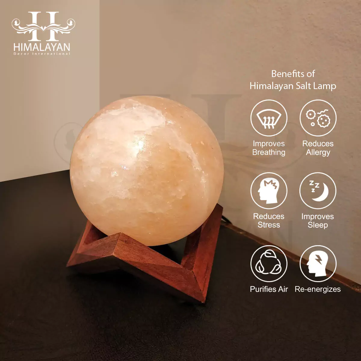 Full Moon Himalayan Salt Lamp