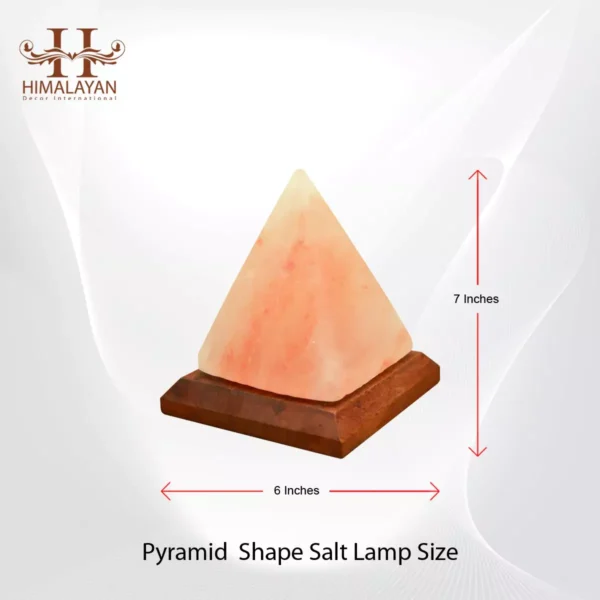 Hand Carved Pyramid Shape Himalayan Crystal Salt Lamp