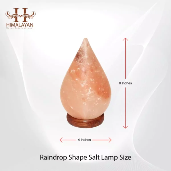 Hand Carved Raindrop Shape Himalayan Crystal Salt Lamp