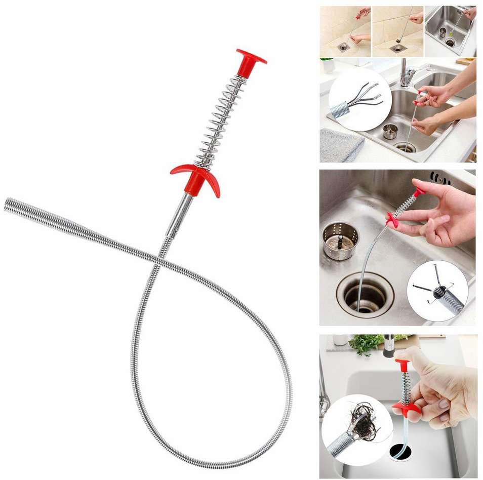 Metal Flexible Wire Brush Hand Sink Cleaning Hook