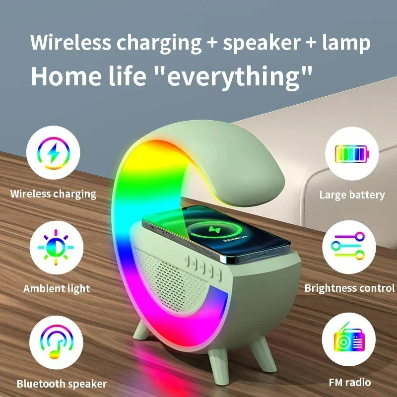 BT-2301 LED Bluetooth Speaker with LED Ambient Light and Wireless Mobile Charging