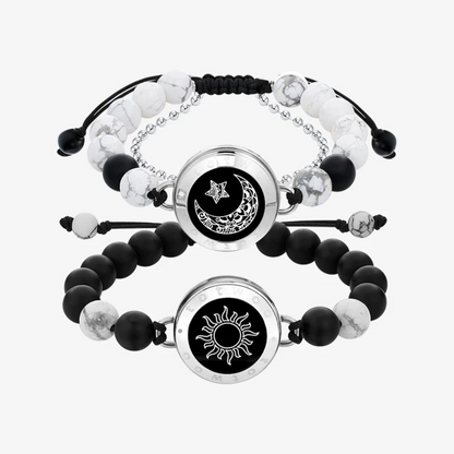 Sun&Moon Touch Bracelets with Matching Beads without effect