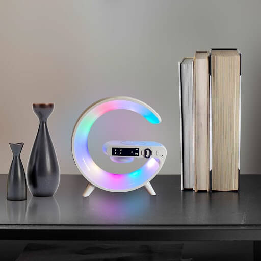 G63 Smart Light Sound Machine - 15W Fast Wireless Charging - Atmosphere RGB Light - Bluetooth Speaker